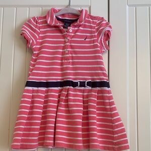 Nautica pink striped baby dress tennis dress